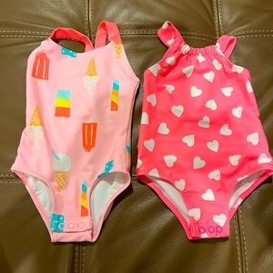 Two Carter’s girl’s swimsuit, size 9 months